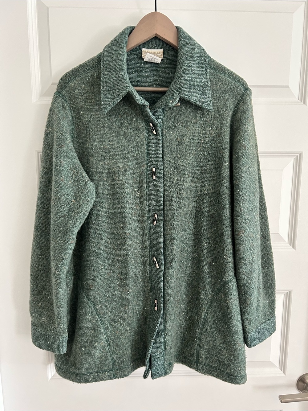 Vintage Coldwater Creek Shacket Cardigan Sage Green Size M